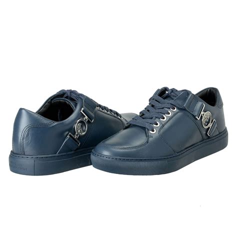 sneaker versace blu|versace collection sneakers.